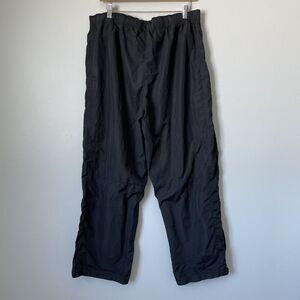 Vintage Starter Black Track Pants Baggy Straight Leg Mesh Lining Men's Large